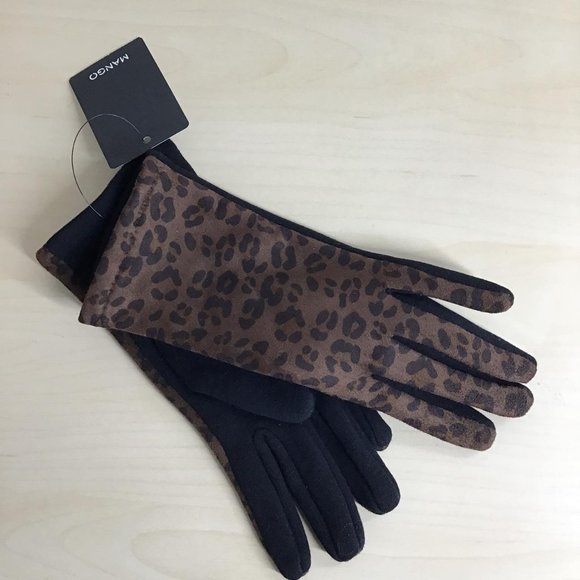 Mango Animal Print Gloves/One Size/BNWT - Picture 2 of 2